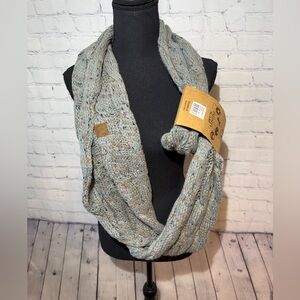 NWT C.C Exclusives natural grey infinity scarf